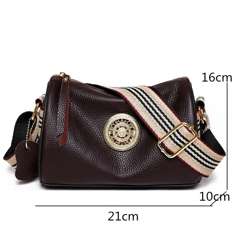 Small and Compact Crossbody Bag with Rotating Charm Accent