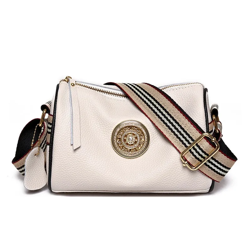 Small and Compact Crossbody Bag with Rotating Charm Accent