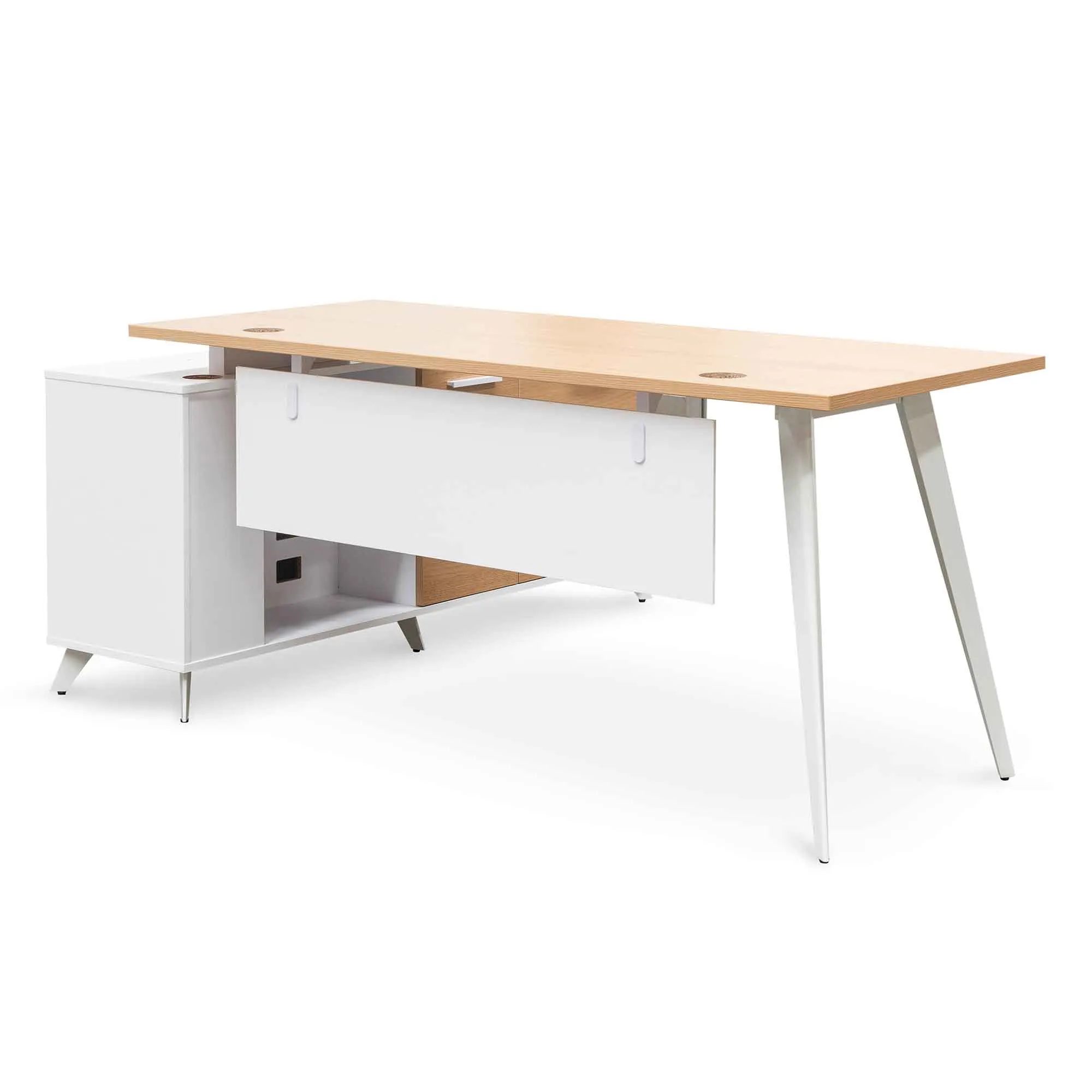 Stylus 160cm Right Return Executive Office Desk - Natural