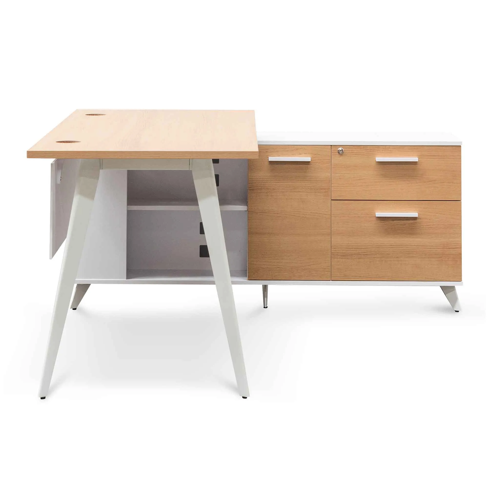 Stylus 160cm Right Return Executive Office Desk - Natural