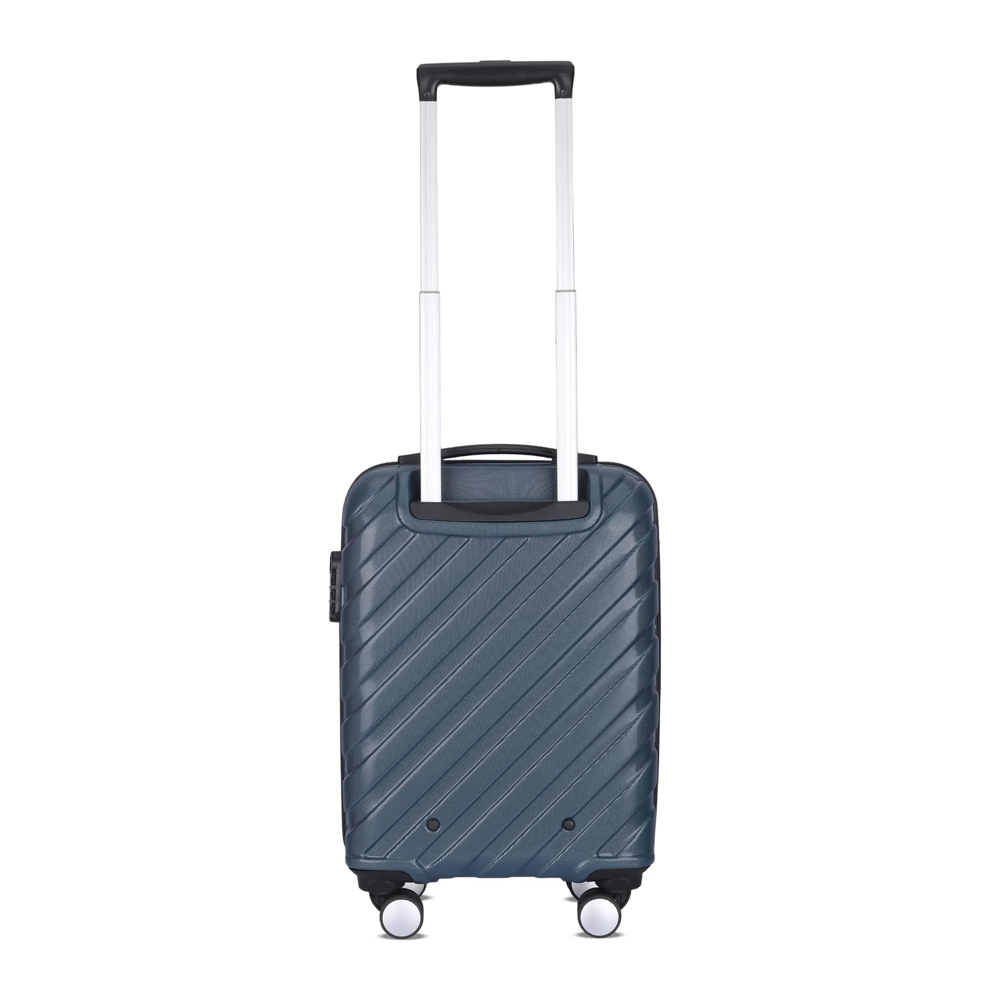 THE CLOWNFISH Wanderwheels Series Luggage ABS Hard Case Suitcase Eight Wheel Trolley Bag- Light Navy Blue (52 cm- 20.5 inch)