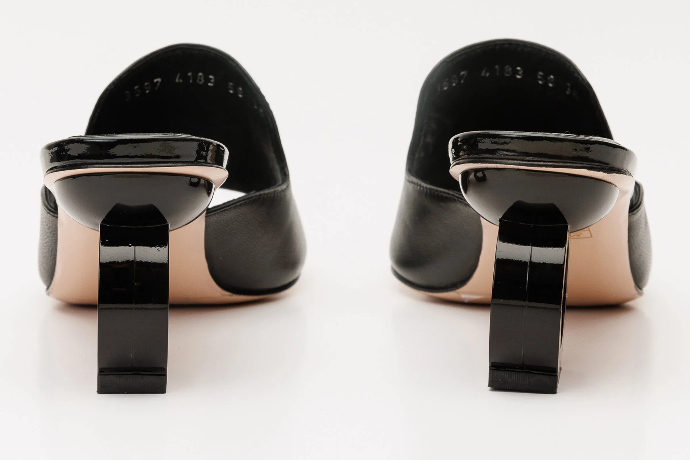 The Tory Black Leather Women Sandal