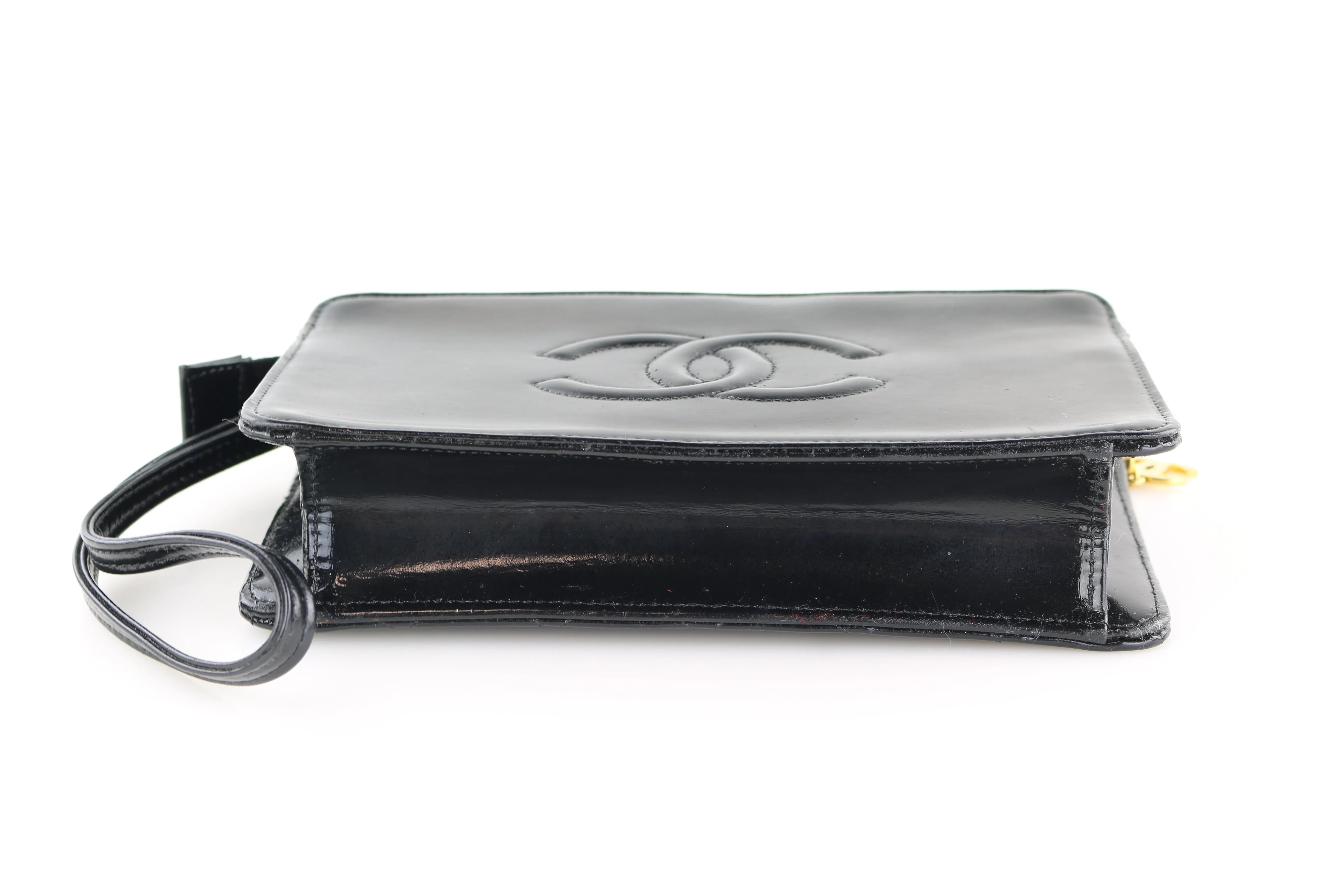 Timeless Black Patent Wristlet