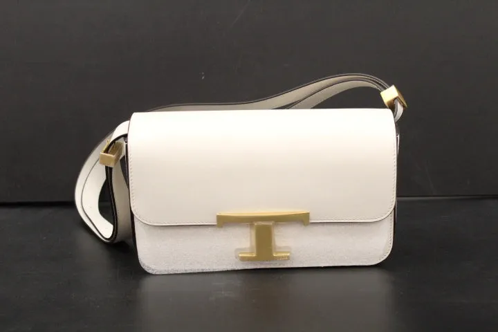 TODS T TIMELESS CROSSBODY BAG WHITE