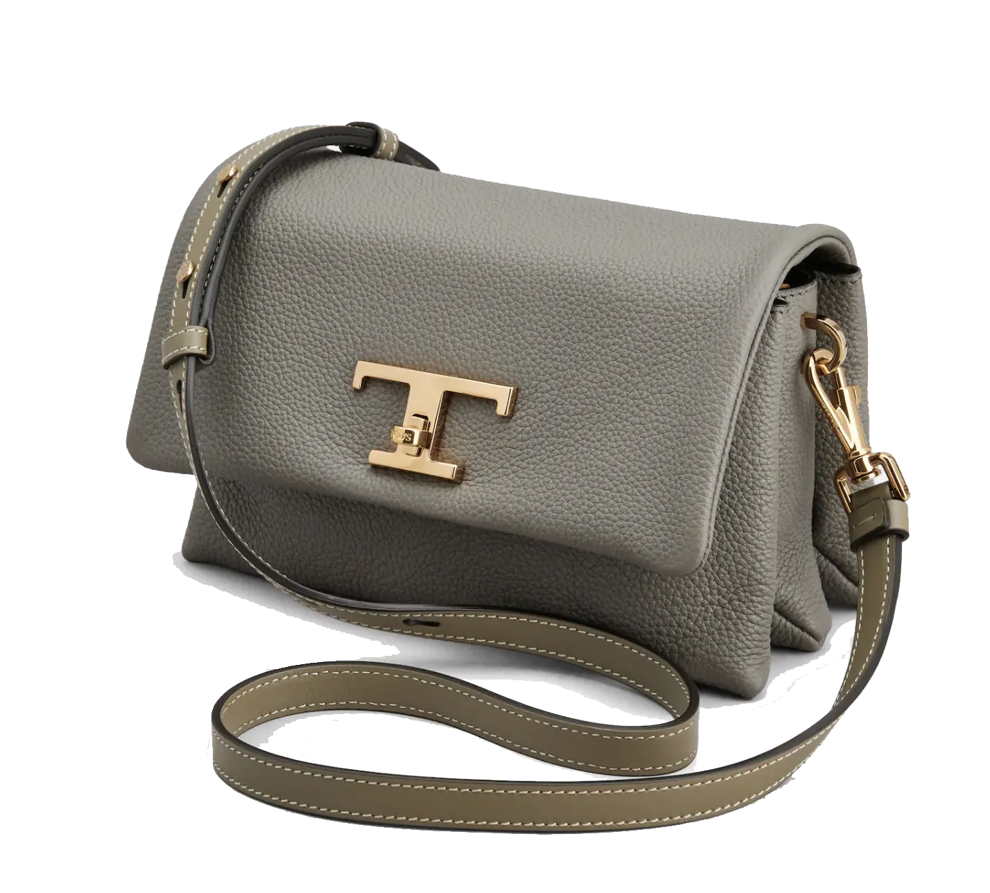 TODS T TIMELESS FLAP BAG GREY