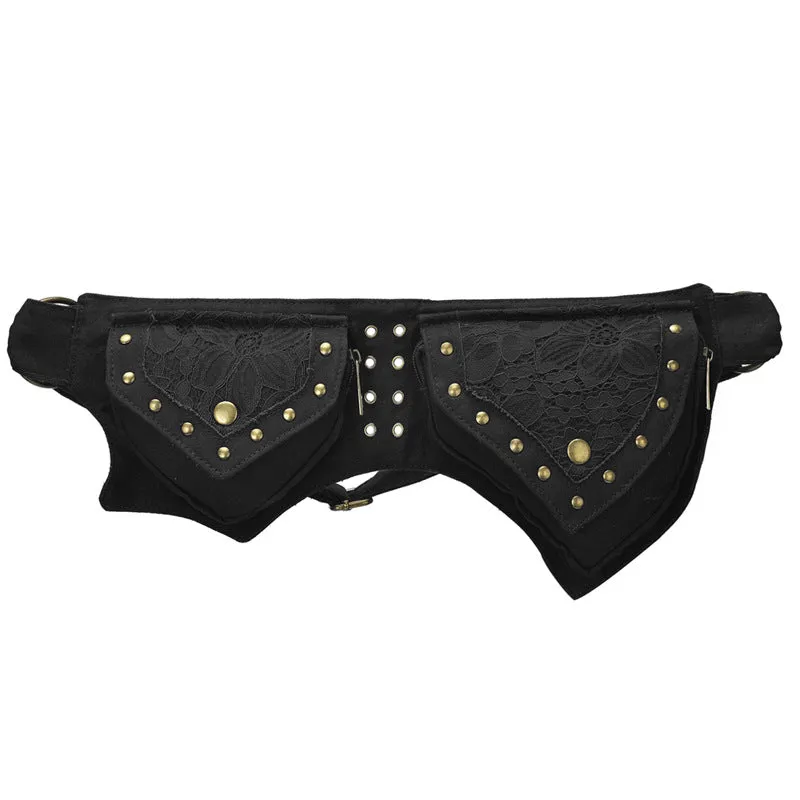 Unisex Renaissance Functional Studded Waterproof Waist Bag