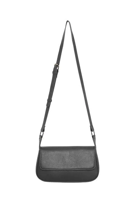 VENICE STRUCTURED BLACK CROSSBODY HANDBAG