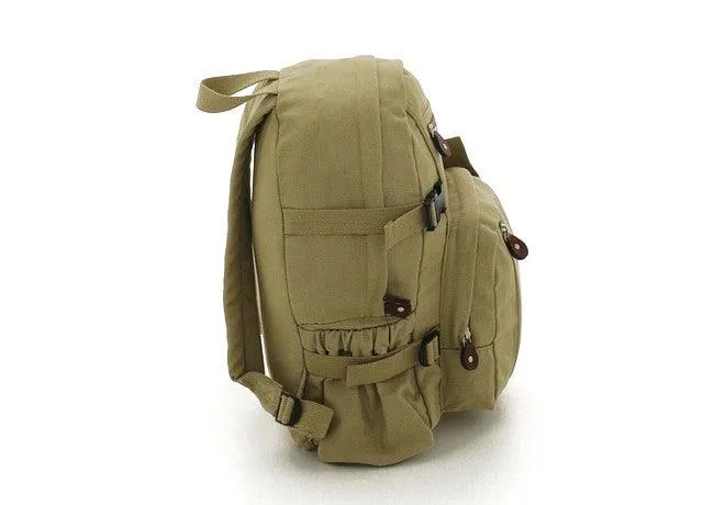 Vintage Canvas Compact Backpack