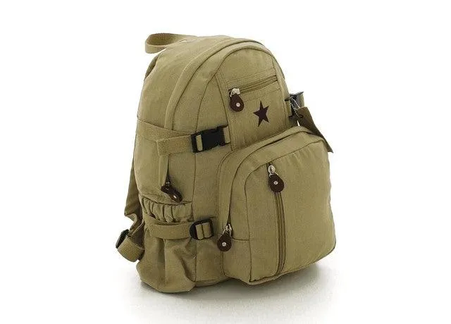 Vintage Canvas Compact Backpack