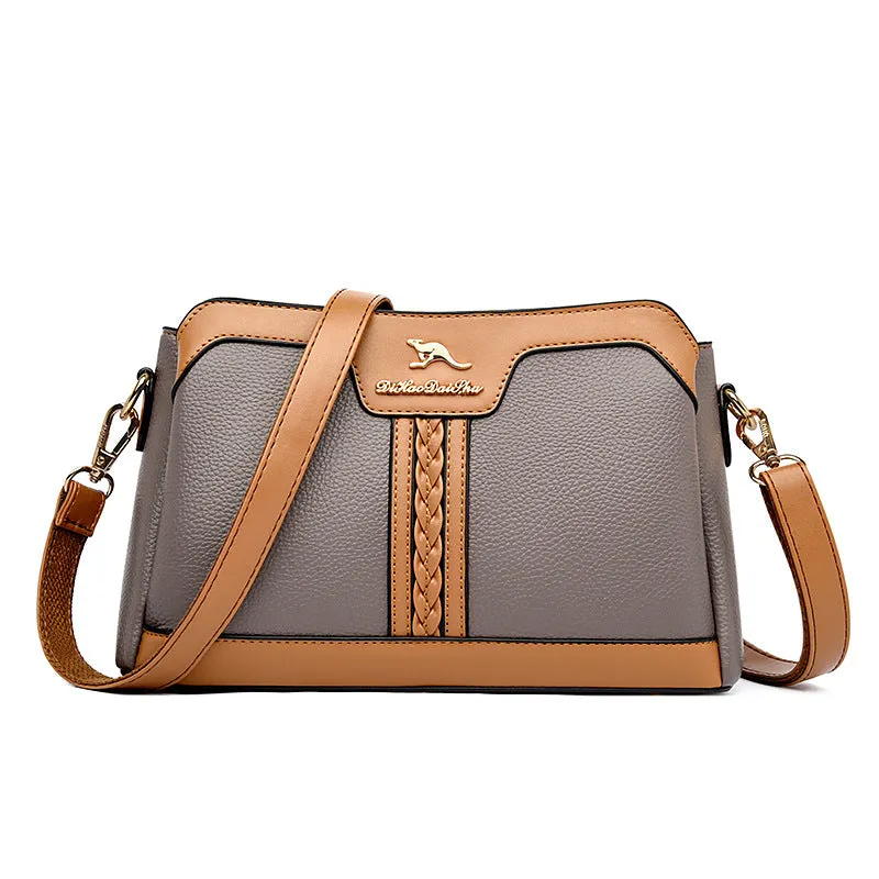 Women's Bag New Fashion Middle-aged Women's Shoulder Bag Large Capacity Genuine Leather Mother-in-law Crossbody Small Bag