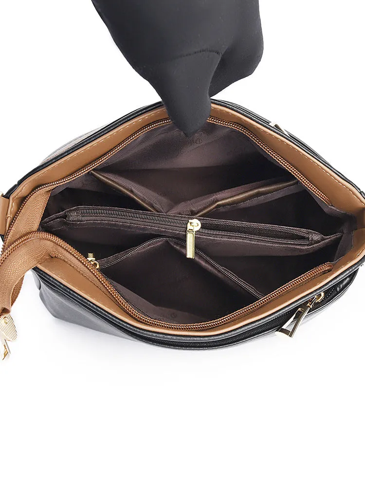 Women's Bag New Fashion Middle-aged Women's Shoulder Bag Large Capacity Genuine Leather Mother-in-law Crossbody Small Bag