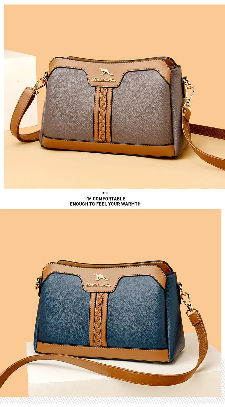 Women's Bag New Fashion Middle-aged Women's Shoulder Bag Large Capacity Genuine Leather Mother-in-law Crossbody Small Bag